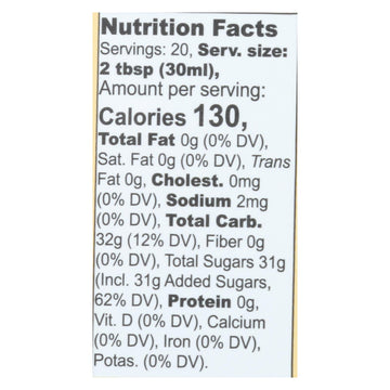 Organic Pancake Syrup - Original, 20 Oz, Case of 6