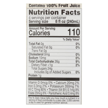 Lakewood Organic Pink Grapefruit Juice, Case of 6, 32 fl oz
