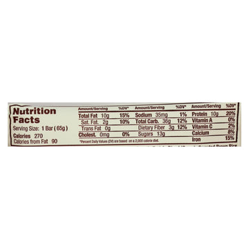 Gomacro Organic Mocha Chocolate Chip Bars, 12-Pack, 2.3 oz