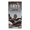Lily's Dark Chocolate Sea Salt Bars, 70% Cocoa, Case of 12