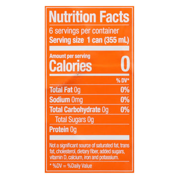 Zevia - Soda Orange Zero Cal - CS of 4-6/12 FZ
