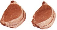 All Natural Pork Loin Chops Boneless for Stuffing - 4 oz 8 count 1 1/4 thick chops