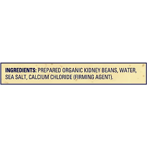 BUSH S BEST 15 oz Canned Organic Dark Red Kidney Beans, Source of Plant Based Protein and Fiber, Low Fat, Gluten Free, (Pack of