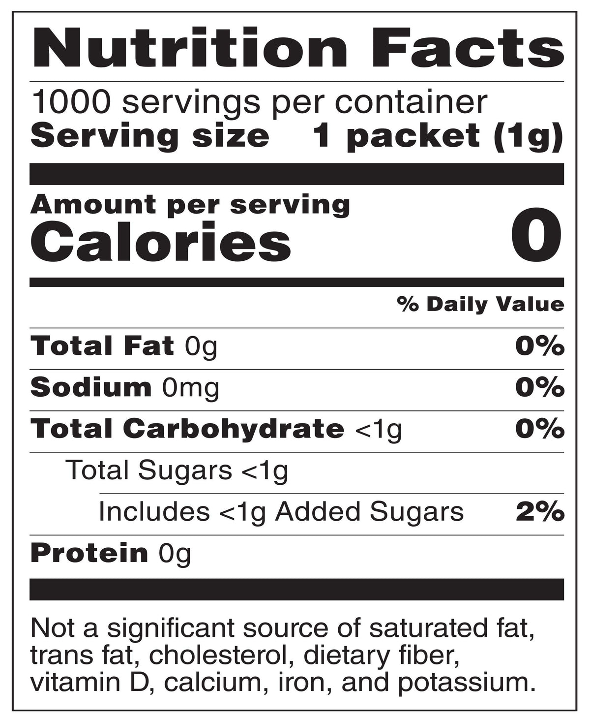 Happy Belly Zero Calorie Aspartame Sweetener Packets, 1000 Count, 35.2 Ounce, Powder