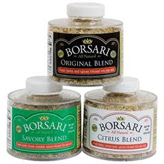 Borsari Seasoned Salt Gift Set - Gluten Free Gourmet Sea Salt Blends With Herbs And Spices - Set Of 3, 4 Oz Shaker Bottles - Inc
