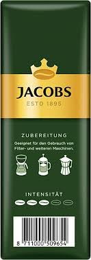 Jacobs Decaf Ground Coffee, 500g / 17.6oz, Black, Model 4000508076688