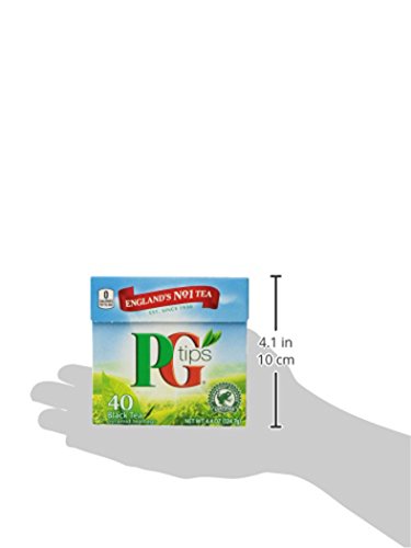PG Tips Premium Black Tea Bags, Non-Pyramid, 40 Count, Model 8712566865505
