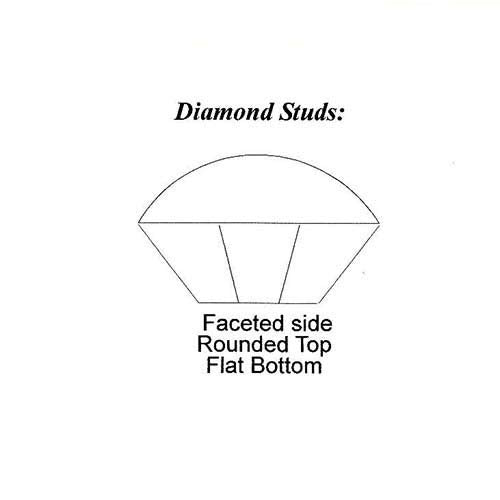 O'Creme Clear Edible Diamond Studs 6 Millimeters For Decorating Cakes And Cupcakes, 51 Studs