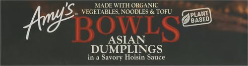 Amys Frozen Bowls, Asian Dumplings In a Savory Hoisin Sauce, Vegan, 8.5 oz.
