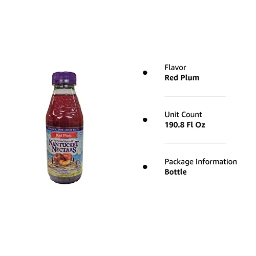 Nantucket Nectars Red Plum Juice - 15.9 oz (Pack of 12 Plastic Bottles)