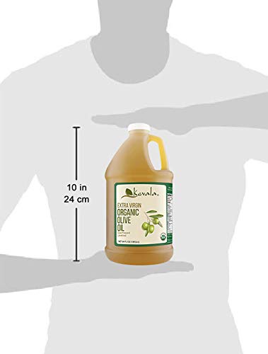 Kevala Extra Virgin Organic Olive Oil - Unrefined Cooking Oil, Cold Pressed, Non GMO Green Olives, Vegan, Gluten Free, Kosher, S