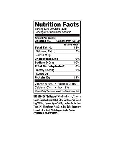 Himalayan Pink Salt Protein Chips By Wilde Chips, Thin And Crispy, High Protein, Keto Friendly, Made With Real Ingredients, 2.25