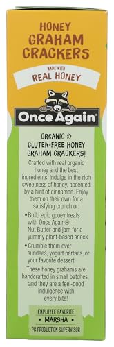 ONCE AGAIN Organic Honey Graham Crackers, 7.93 OZ