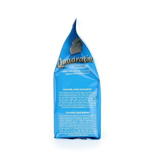 Loacker Quadratini cube Vanilla Wafer 8.83 Ounce - 8 per case.8