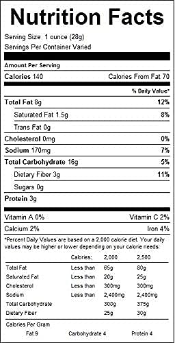 Corn Chips with Flax Seed, Healthy Snacks, Bulk Size (2 lb. Resealable Zip Lock Stand Up Bag)
