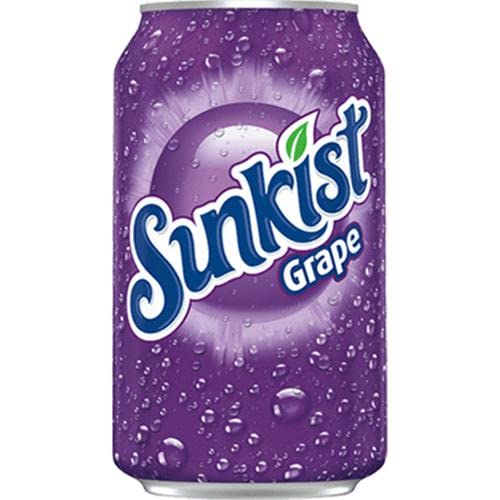 Sunkist Grape Soda, 12 Fl Oz Cans, 12 Pack, Berry Flavor