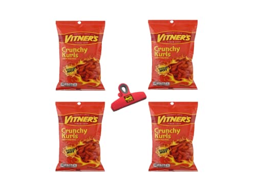 Vitners Sizzlin Hot Cheese Crunchy Curls A Chicago Original 4-3oz Bags