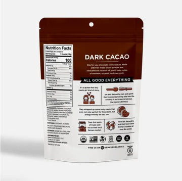 Emmy'S Organics Coconut Cookies, Dark Cacao, 6 Oz (Pack Of 8) | Gluten-Free Organic Cookies, Vegan, Paleo-Friendly