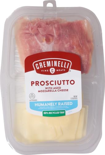 Creminelli - Italian Artisan Handcrafted Fine Meats, Sliced Prosciutto Salami with Aged Mozzarella Cheese, 2.2 Ounce