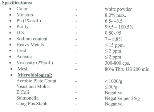 Cmc Powder 5 Pounds Bulk-Sodium Carboxymethyl Cellulose