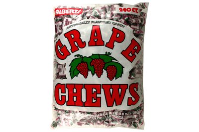 Alberts Fruit Chews - Grape Flavor (240 Candies)