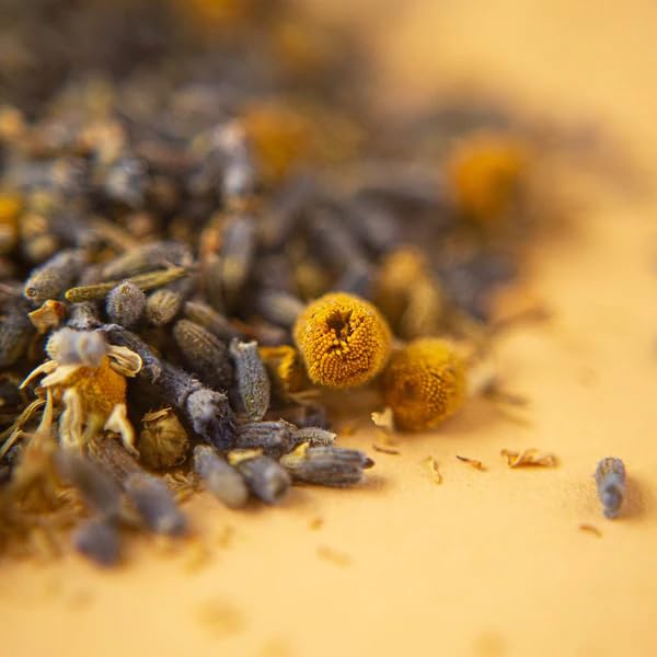 Organic Positively Tea Company Lavender Chamomile Herbal Tea Loose Leaf 4 Ounce