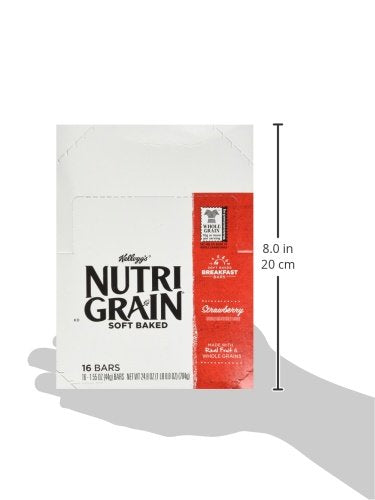 Nutri Grain Cereal Breakfast Bars, Strawberry, 1.55 Ounce, 96 Count, Model 3800059772