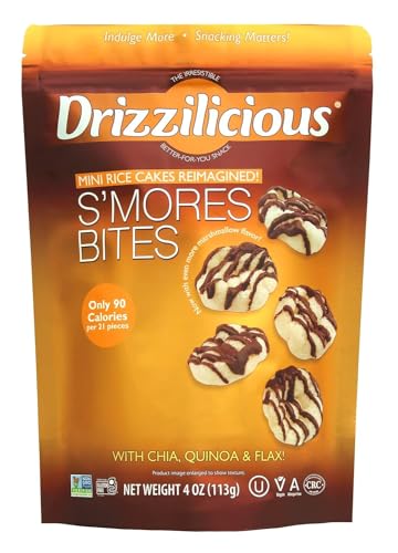 Drizzilicious SMores Mini Rice Crisp, Non GMO, 4 Ounces (Pack Of 12)