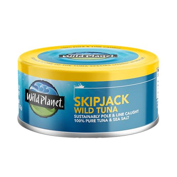 Wild Planet Skipjack Wild Tuna, Sea Salt, Canned Tuna, Pole & Line Sustainably Wild-Caught, Non-Gmo, Kosher, 5 Ounce Can (Pack O