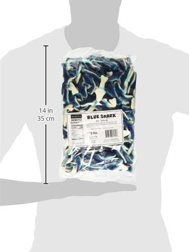Kervan Gummy Candy - Blue Shark Bulk - Fruity & Sweet Snacks - 5 Pound Bag