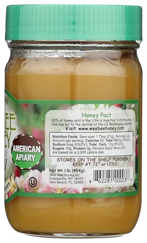 Wee Bee Honey Naturally Raw Honey, 1 Pound
