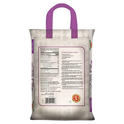 LAXMI BRAND Natural Idli Rice - 10 Pound (Pack of 1)