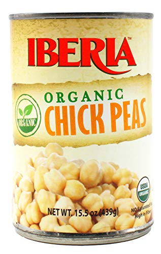 Iberia Organic Chickpeas 15.5 oz (Pack of 8)