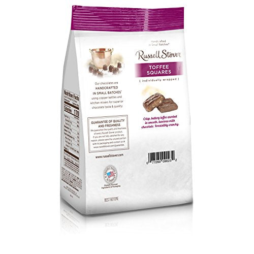 Russell Stover Milk chocolate Toffee Squares Peg Bag