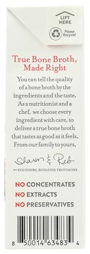 BONAFIDE PROVISIONS Organic No Salt Added Beef Bone Broth, 16.9 OZ