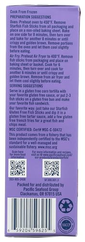 Starfish, Gluten-Free Fish Sticks, 9 oz (Frozen)