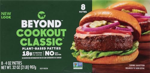 Beyond Meat Cookout Classic Plant-Based Burger Patties, 8 pk, 32 oz