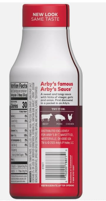 (2 Pack) Arbys Sauce 12oz Bottle Famous Classic Original Sandwich Red Sauce