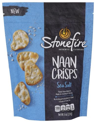 Stonefire, Naan Crisps Sea Salt Crisps, 6 Ounce