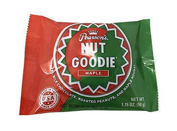 Pearson'S Nut Goodie Cluster Bar Roasted Peanuts, Real Milk Chocolate, And Maple Nougat Pack Of 24 Individually Wrapped
