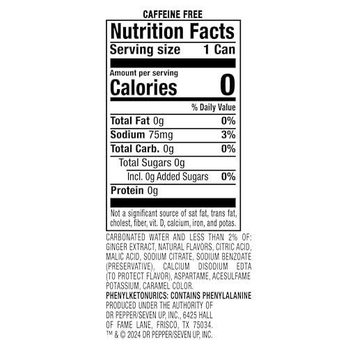 Diet Canada Dry Ginger Ale Soda 7.5 Fl Oz Cans 6 Pack