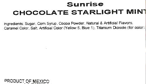 Sweetgourmet Chocolate Mint Starlight | Clear Wrap Bulk Hard Candy | 3 Pounds