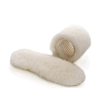 Happystep Genuine Sheepskin Lambswool Cushioning Shearling Winter Insoles With Honeycomb Sporting Sole(Women 5)