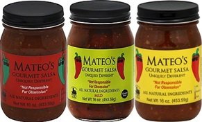 Mateos Gourmet Salsa Sampler Pack - 16oz Glass Jars (Pack of 3) - Select Heat Level