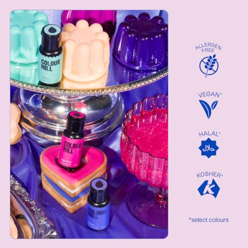 Colour Mill Aqua Blend Food Coloring, Water-Based, 20ml, Mauve