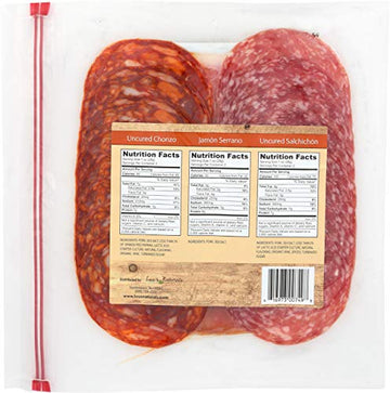 Colamecos, Spanish Brand Deli Meats - Uncured Salchichon, Jamon Serrano, & Uncured Chorizo, 6 oz