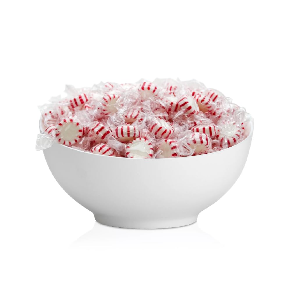 Arcor Starlight Mints - 2 Pound Pack (About 175 Count) - Peppermint Candy - Bulk Mints Individually Wrapped - Red and White Mint