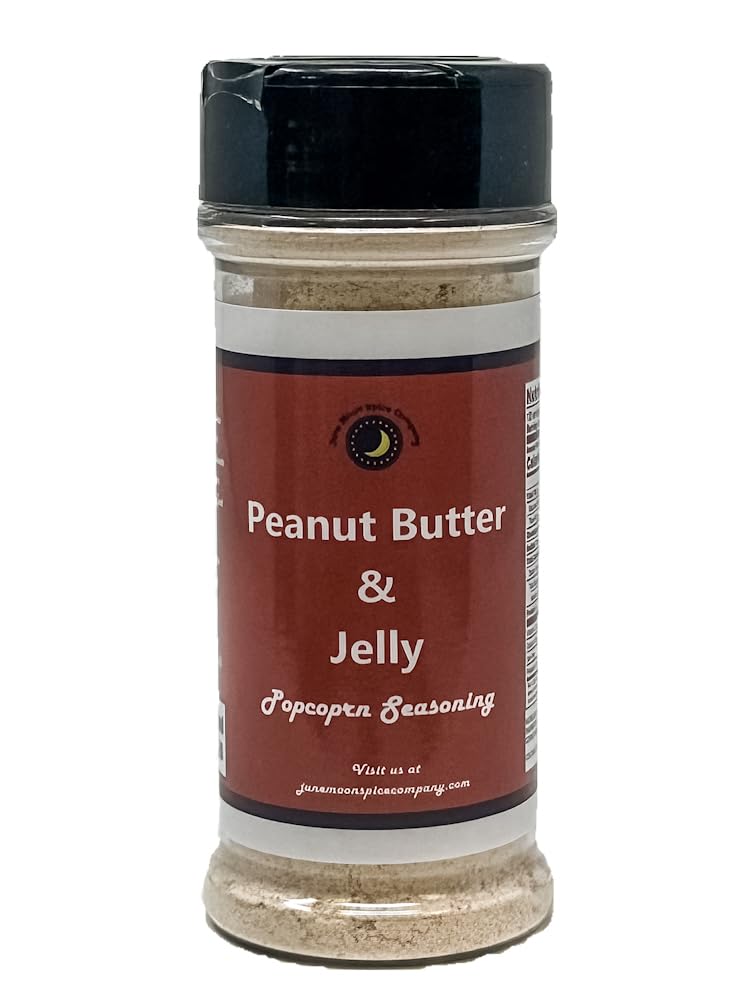 Peanut Butter & Jelly Popcorn Seasoning | Large Shaker | Crafted In Small Batches | Top-Grade | Peanut Butter & Jelly Popcorn Spice Mix - A Fun And Flavorful Snack Treat!