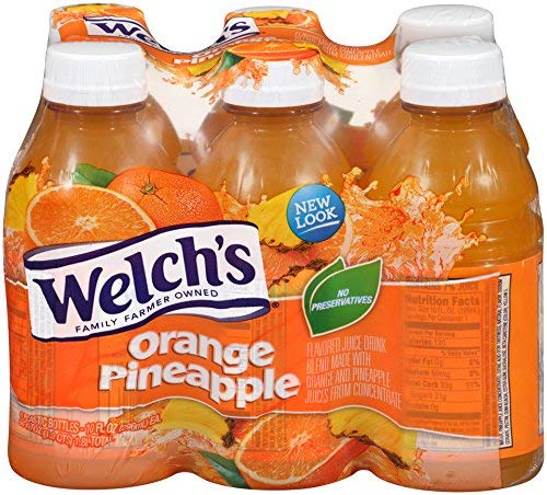 Welchs Orange/Pineapple Juice, 10 oz - Pk of 12
