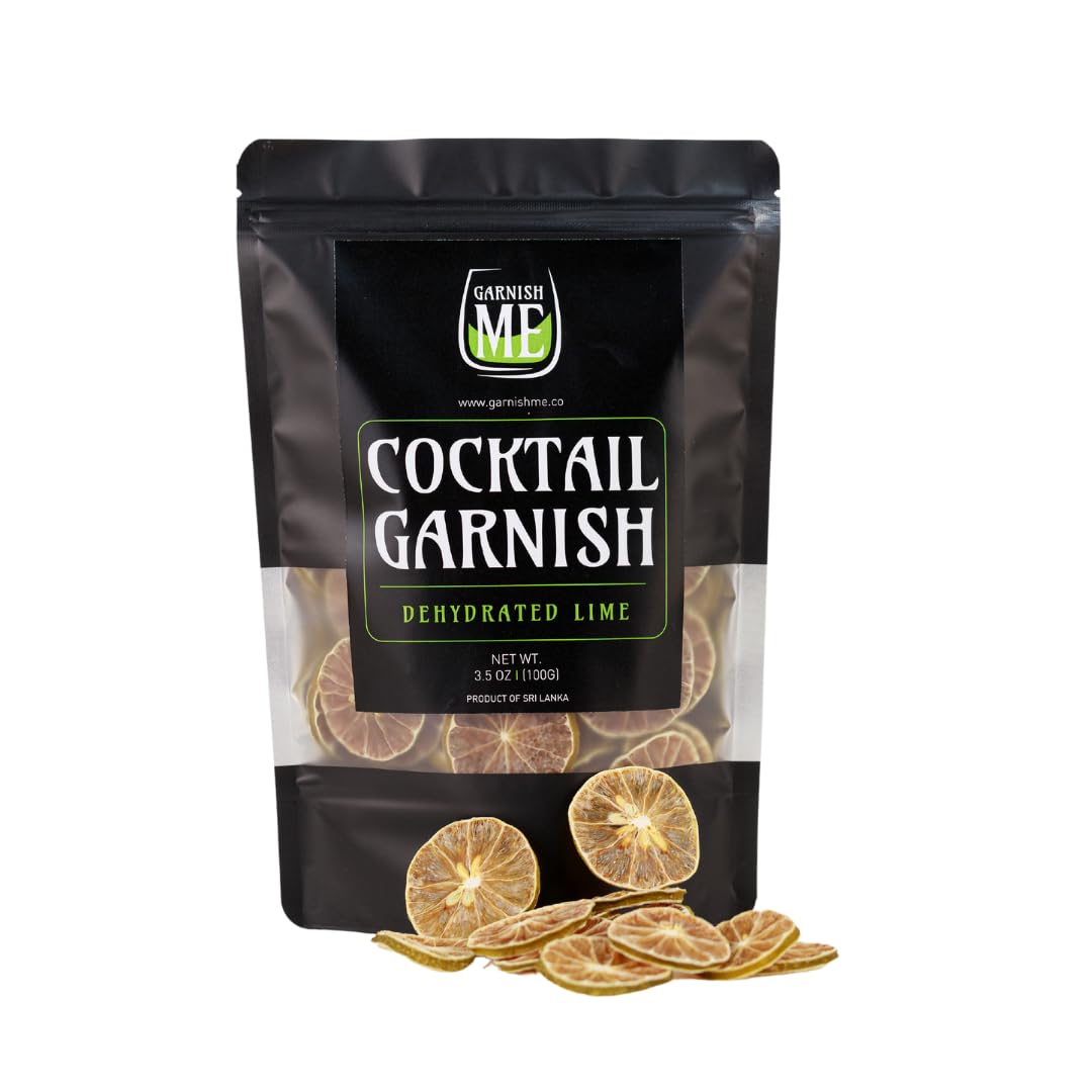 100 Dehydrated Lime Slices | Dried Mixed Flavor Garnish | Dried Lime Slices | Dehydrated Lime For Mixed Flavors | 100% Natural Dried Lime Slices (3.5Oz)